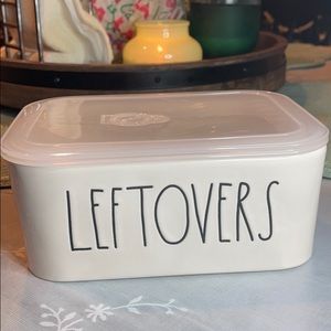 Rae Dunn LEFTOVERS Canister with Lid